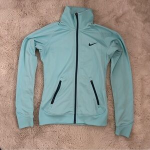 Nike Women's Sky Blue Dri Fit Zip-Up